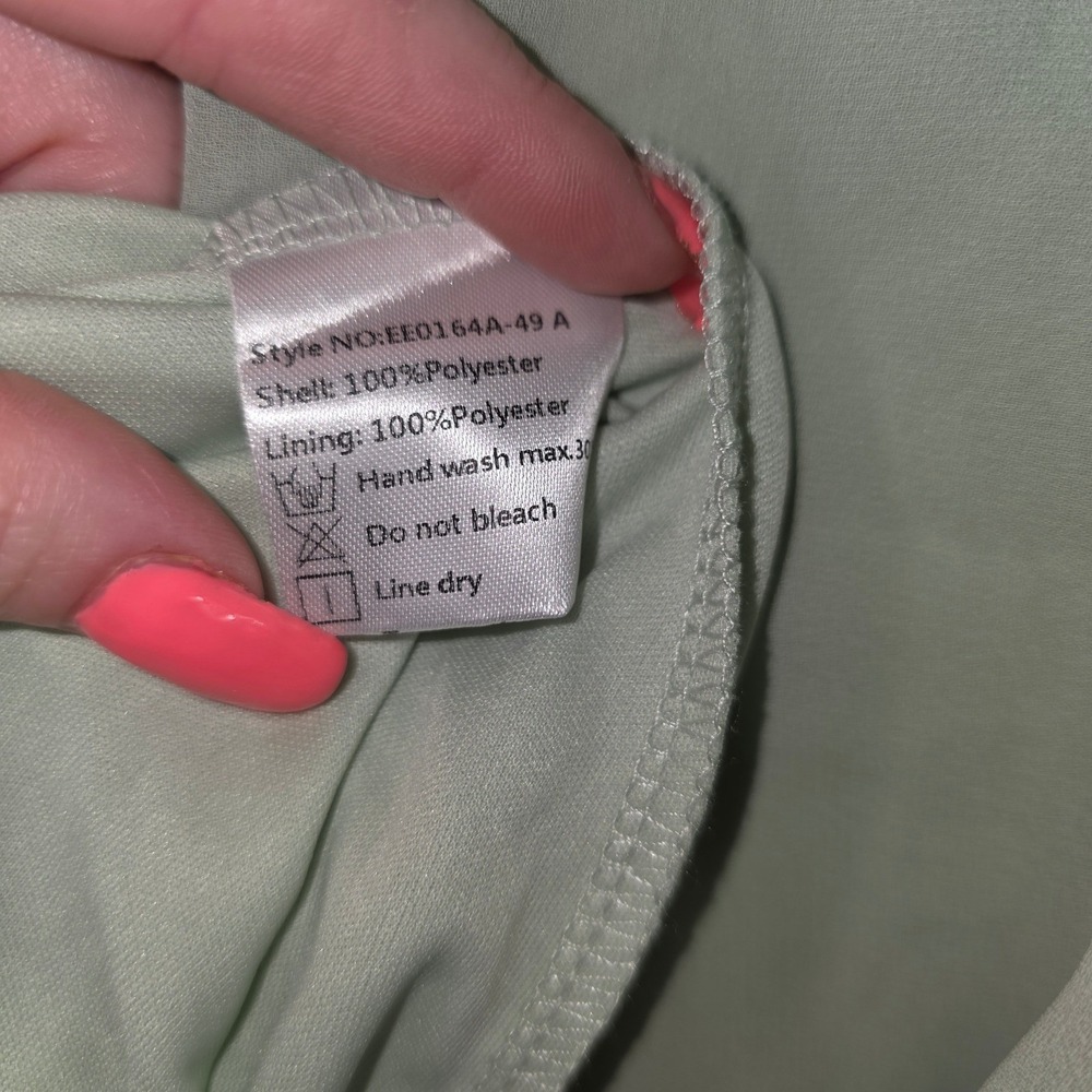 Ever Pretty Bridesmaids Dress Size 6 Sage Green Chiffon Pleated Maxi EE0164AMG06 - Picture 9 of 10